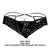 CandyMan 99551 Lace Peekaboo Briefs Color Black