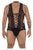 CandyMan 99557X Mesh-Lace Bodysuit Color Black