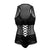 CandyMan 99557X Mesh-Lace Bodysuit Color Black