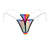 CandyMan 99571X Invisible Micro G-String Color Rainbow Prints