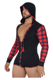 CandyMan 99575 Hoodie Bodysuit Color Black