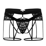 CandyMan 99577 Mesh Garter Jockstrap Color Black