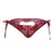 CandyMan 99579 Lace Heart Bikini Color Burgundy