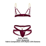 CandyMan 99582 Harness-Jockstrap Outfit Color Burgundy