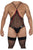 CandyMan 99585 Mesh-Lace Bodysuit Color Black