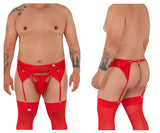 CandyMan 99589X Lace Garther G-String Color Red