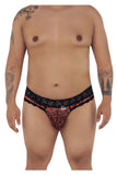 CandyMan 99596X Mesh-Lace Thongs Color Leopard Print