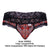 CandyMan 99596X Mesh-Lace Thongs Color Leopard Print