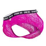 CandyMan 99615X Spank Me Lace Briefs Color Pink