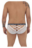 CandyMan 99615X Spank Me Lace Briefs Color White