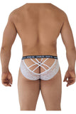 CandyMan 99615 Spank Me Lace Briefs Color White