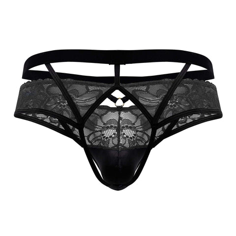 CandyMan 99627 Lace Jockstrap Color Black