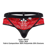 CandyMan 99627 Lace Jockstrap Color Red