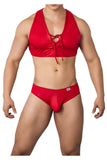 CandyMan 99628 Top and Brief Two Piece Set Color Red