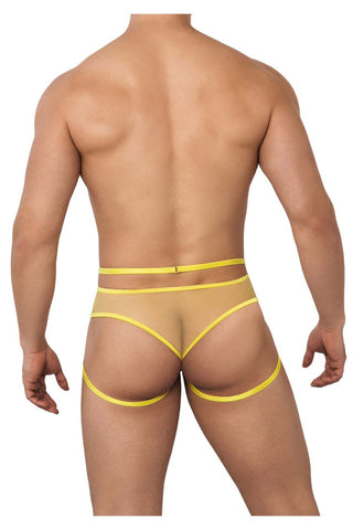 CandyMan 99640 Mesh Thongs Color Yellow