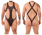 CandyMan 99643X Mesh Bodysuit Color Black