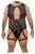 CandyMan 99650X Mesh Bodysuit Color Black