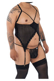 CandyMan 99654X Mesh Two Piece Set Color Black