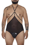 CandyMan 99662X Tulle Bodysuit Color Black