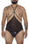 CandyMan 99662X Tulle Bodysuit Color Black