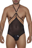 CandyMan 99662 Tulle Bodysuit Color Black