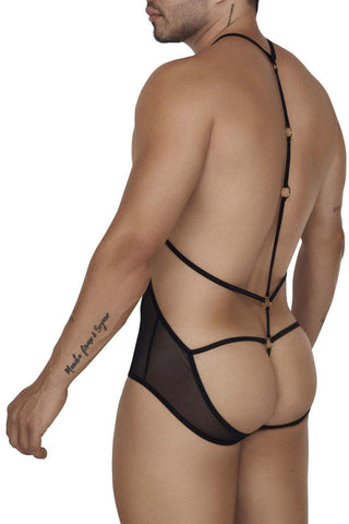 CandyMan 99662 Tulle Bodysuit Color Black