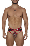 CandyMan 99663 Lace Jockstrap Color Red-Print