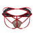 CandyMan 99663 Lace Jockstrap Color Red-Print