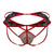 CandyMan 99663 Lace Jockstrap Color Red-Print