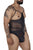 CandyMan 99670X Harness Bodysuit Color Black