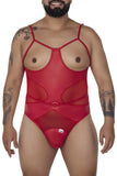 CandyMan 99670X Harness Bodysuit Color Red