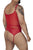 CandyMan 99670X Harness Bodysuit Color Red