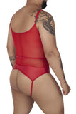 CandyMan 99670X Harness Bodysuit Color Red