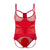 CandyMan 99670X Harness Bodysuit Color Red