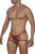 CandyMan 99671 Lace Jock Thongs Color Red-Print