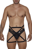 CandyMan 99674 Garter Thongs Two Piece Set Color Black