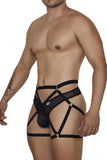 CandyMan 99674 Garter Thongs Two Piece Set Color Black