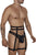 CandyMan 99677 Garter Thongs Two Piece Set Color Black