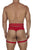 CandyMan 99677 Garter Thongs Two Piece Set Color Red