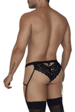 CandyMan 99679 Lace Garter Briefs Color Black