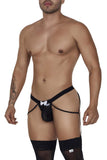 CandyMan 99679 Lace Garter Briefs Color Black