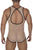 CandyMan 99683 Tulle Bodysuit Color Beige