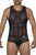 CandyMan 99683 Tulle Bodysuit Color Black