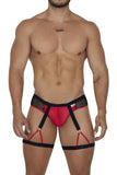 CandyMan 99684 Garter Briefs Color Black-Red