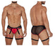 CandyMan 99684 Garter Briefs Color Black-Red