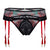 CandyMan 99688X Garter Thongs Two Piece Set Color Black