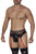 CandyMan 99688 Garter Thongs Two Piece Set Color Black