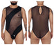 CandyMan 99699X Mesh Bodysuit Color Black