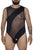 CandyMan 99699X Mesh Bodysuit Color Black