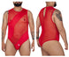 CandyMan 99699X Mesh Bodysuit Color Red